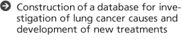 Construction of a database for inve- stigation of lung cancer causes and development of new treatments